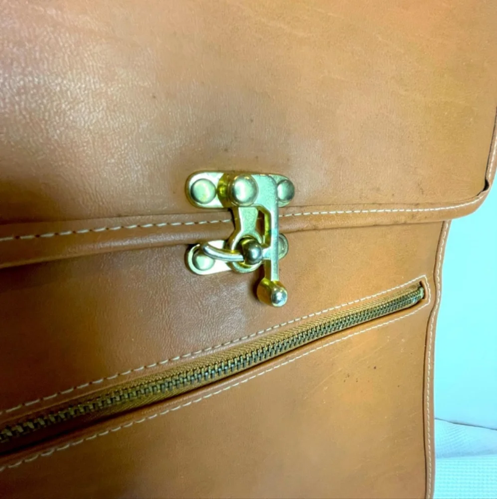 Vintage Monique Leather crossbody satchel